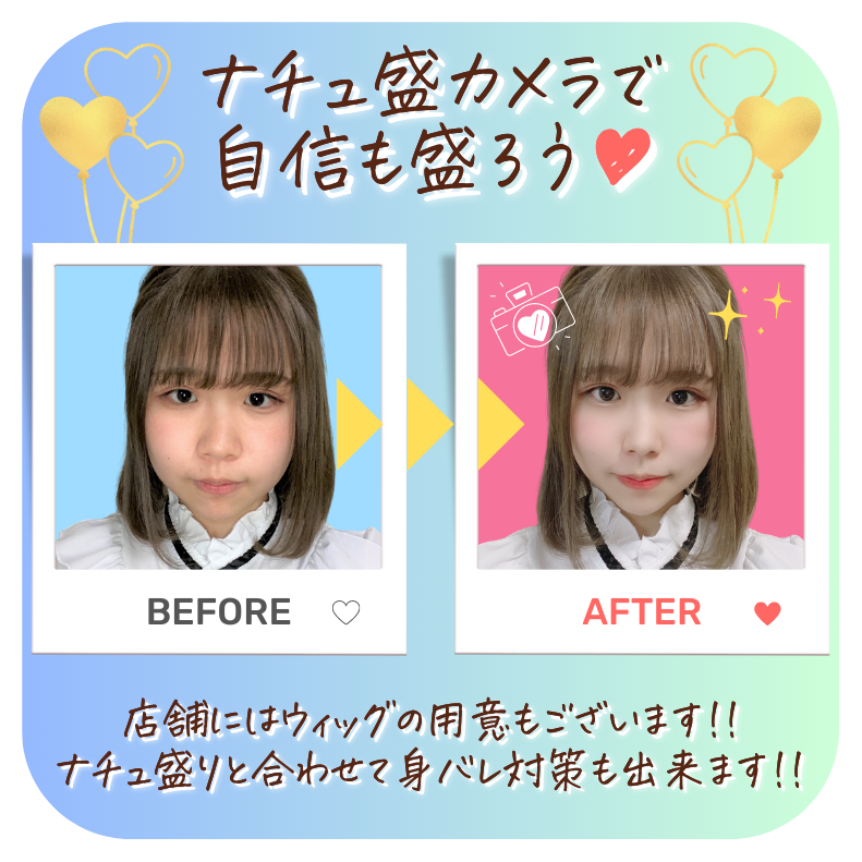 ナチュ盛カメラで自身も盛ろう！